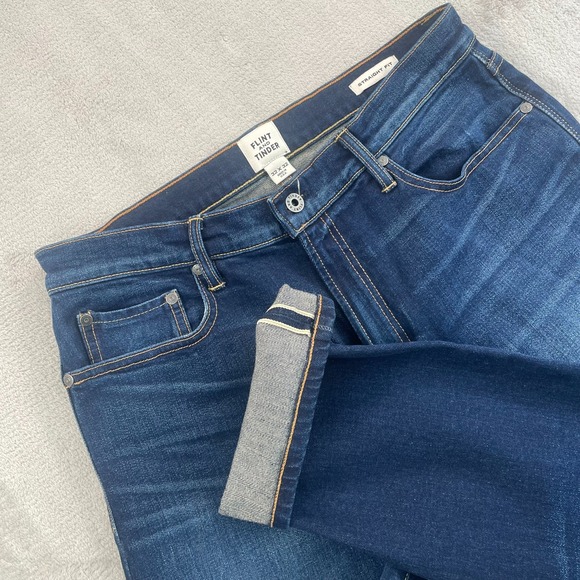 Flint and Tinder Selvedge Denim Jeans Men 32x31 Straight Stretch Huckberry USA